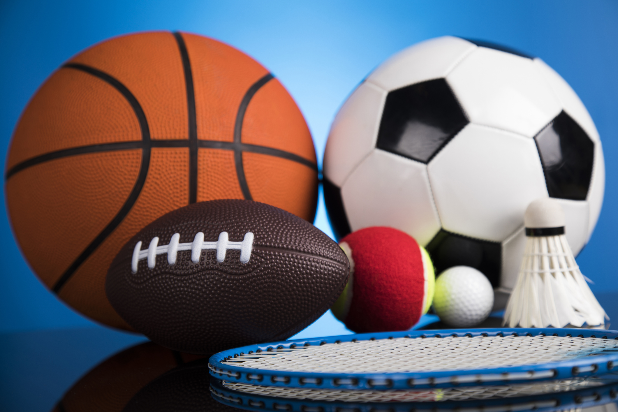 Assorted sports equipment